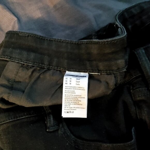 American Eagle Womens High-Waisted Black Skinny Jeans Size 18 Short Cotton - Picture 5 of 8